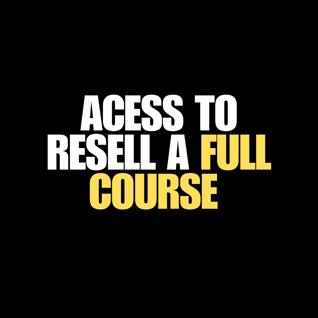 Access to the rights of reselling a course